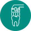 Tooth icon with ozone therapy symbol for dental treatment in Plantation, FL.