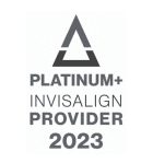 Invisalign Provider 2023 Platinum Plus logo.